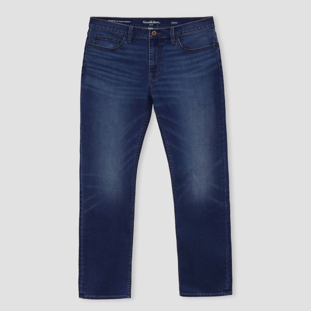 Goodfellow & Co -  Men's Mid Rise Relaxed Leg Athleti Medium Wash